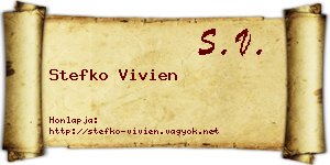 Stefko Vivien névjegykártya