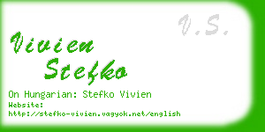 vivien stefko business card